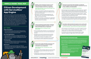 Citizen Development with ServiceNow® App Engine Gorilla Guide® Trail Map