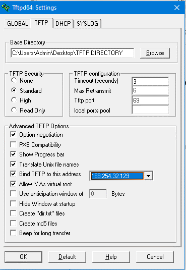 TFTPD64 : an opensource IPv6 ready TFTP server/service for windows : TFTP  server